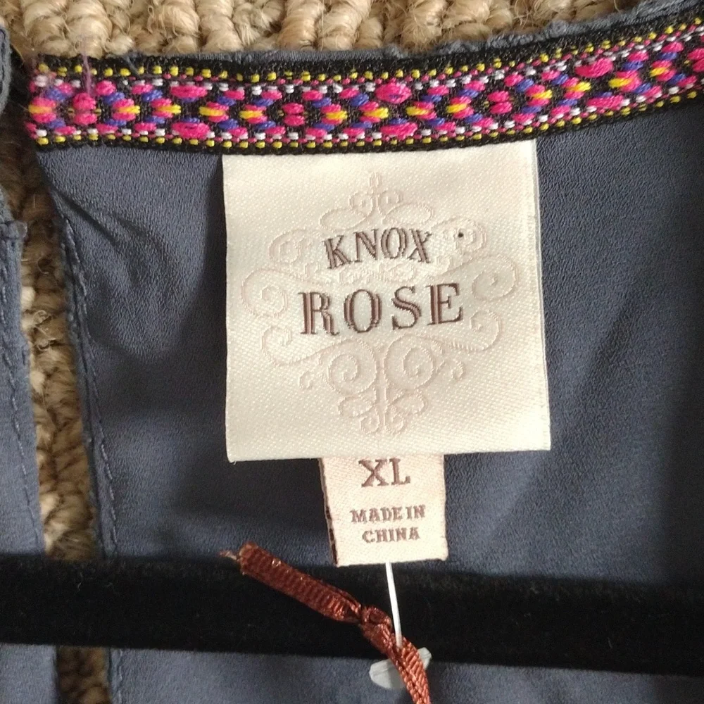 Knox Rose Women's Blue Eyelet Dress, Size XL, 100% Cotton. - Picture 8 of 16